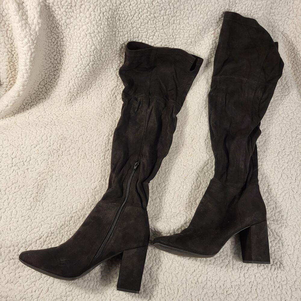 NEW BP. Black Faux Suede Over The Knee Boots Women's Size 10 M Us - Picture 2 of 7